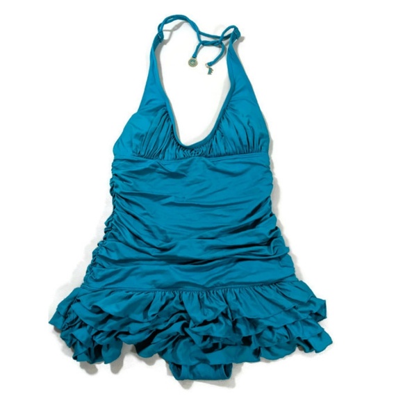 halter top swim dress